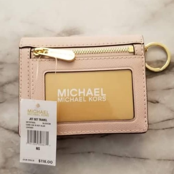 NWT Michael Kors Light Pink Card Holder Wallet - Picture 2 of 6